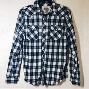 Black plaid flannel